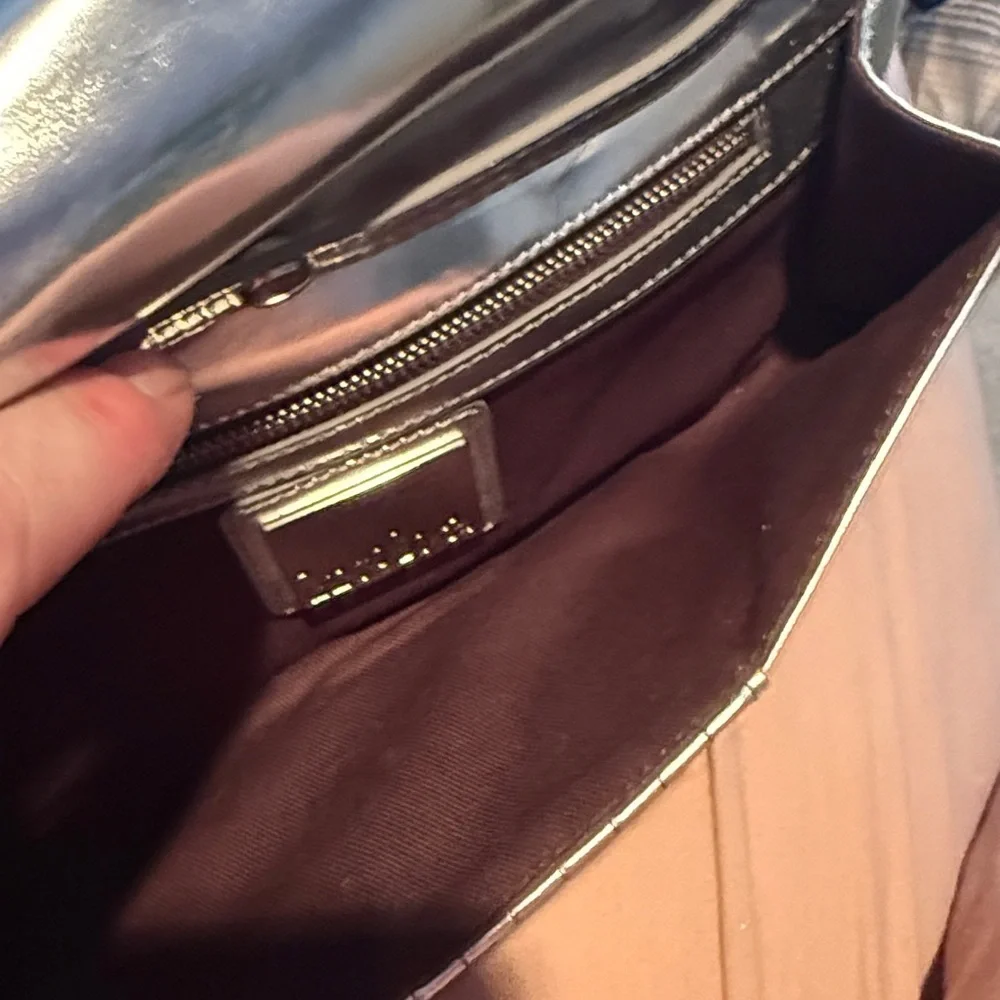 Kooba Silver Clutch with Chain Strap - Picture 5 of 5